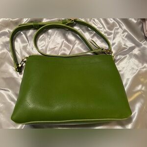 New Portland Leather Goods Large Poppy Crossbody Bag in Mantis Green 🦄